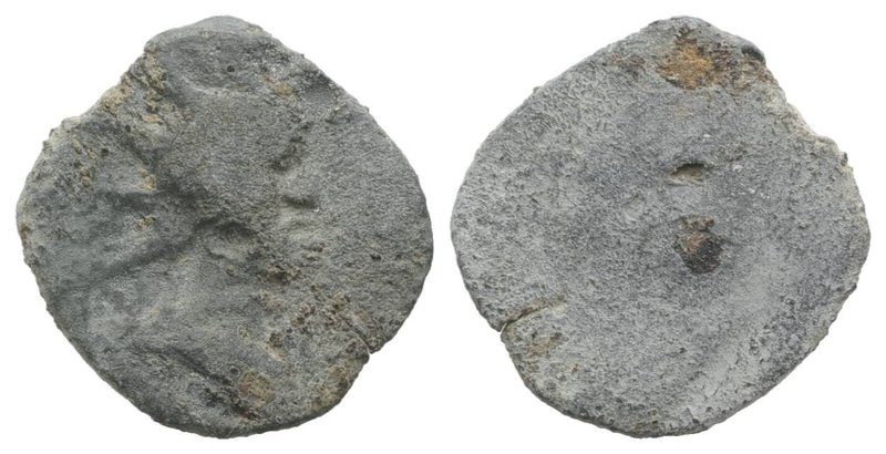 Roman PB Tessera, c. 1st century BC - 1st century AD (13mm, 1.94g). Radiate and ...