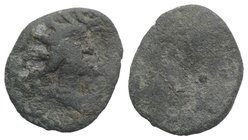 Roman PB Tessera, c. 1st century BC - 1st century AD (16mm, 2.36g). Radiate and draped bust of Sol r. R/ Blank. Near VF