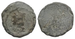 Roman PB Tessera, c. 1st century BC - 1st century AD (16mm, 3.34g). Radiate and draped bust of Sol(?) r. R/ Blank. Near VF