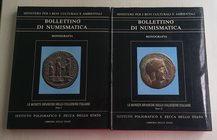 Bollettino di Numismatica ( 2 Voll. ) Monografia Anno 1986 Monete Ispaniche nelle Collezioni Italiane. Part. I Tela ed. con titolo in oro al dorso e a...