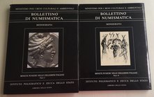 Bollettino di Numismatica ( 2 voll.) Monografia 6.1 anno 1989. Monete Puniche nelle Collezioni Italiane. Part I. Tela ed. con titolo in oro al dorso e...