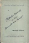 HESS A. - Medaillen sammlung des herrn Eduard Mertens - Hannover. Frakfurt, 7 - Marz - 1904. pp. 136, nn. 2930, tavv. 6. Brossura ed. sciupata, buono ...