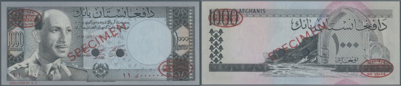 Afghanistan: 1000 Afghanis ND (1961-63) SPECIMEN, P.42s in excellent condition a...