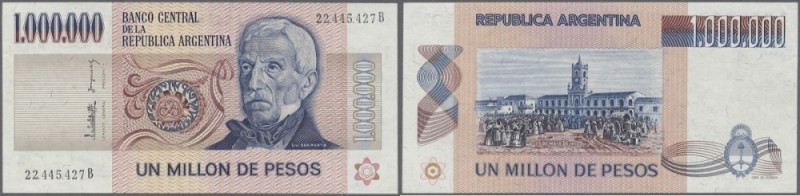 Argentina: 1.000.000 Pesos ND(1981-83) P. 310, minor dint at upper left, otherwi...