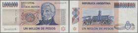 Argentina: 1.000.000 Pesos ND(1981-83) P. 310, minor dint at upper left, otherwise perfect, condition: aUNC.