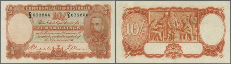 Australia: 10 Shillings ND(1936-39) P. 21, issued in the depression era when 10 ...