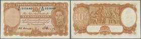Australia: 10 Shillings 1949 Rennick R14, signatures Coombs-Watt plus Coombs as Covernor Commonwealth Bank, nice colors and clean paper, a light paper...