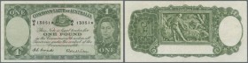 Australia: 1 Pound 1952 ”STAR NOTE” (Replacement), signed Coombs-Wilson with Coombs as Governor Commonwealth Bank, several folds, couple tiny nicks in...