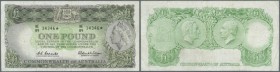 Australia: 1 Pound 1961 ”STAR NOTE” (Replacement), very rare, several folds and creases in paper, one minor border tear at upper border, pressed, no h...