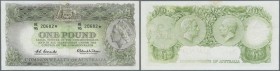 Australia: 1 Pound 1961 ”STAR NOTE” (Replacement), signed Coombs-Wilson plus Coombs as Governor Reserve Bank, small paper repair at upper border cente...