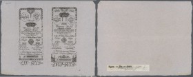 Austria: uncut sheet of 2 Formular notes 1 and 2 Gulden 1800 P. A29-A30 Formular with one horizontal fold, condition: VF+.
