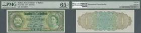 Belize: 1 Dollar 1974 P. 33a, PMG graded 65 Gem Unc EPQ