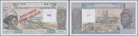 Benin: 5000 Francs 1992 Specimen P. 208Bs (W.A.S.) in condition: UNC.