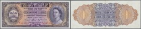 British Honduras: 2 Dollars 1965 P. 29, light dints at right border, no strong folds, no holes or tears, condition: XF+.