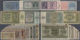 various countries: lot with 27 Banknotes WW II issues from Bohemia & Moravia, Croatia, Poland, Ukraine, Austria and Slovakia without rarities, but inc...