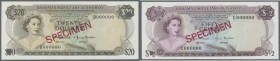 Bahamas: collectors set of 7 different SPECIMEN banknotes containing 1/2 Dollar, 1 Dollar, 3 Dollars, 5 Dollars, 10 Dollars, 20 Dollars, 50 Dollars L....