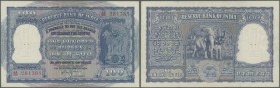 India: 100 Rupees ND P. 43c. This beautiful banknote from India is in great crisp and colorful condition. There are only 4 of the usual tiny pinholes ...