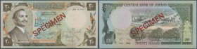 Jordan: 20 Dinars 1981 SPECIMEN, P.21as in excellent UNC condition. One of the key-notes from Jordan.