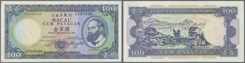 Macau: 100 Patacas 1981, P.61a in perfect UNC condition