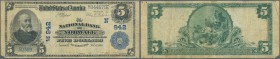 USA: 5 Dollars National Bank of Norwalk Conneticut, series 1902, Charter # N942, Fr. 598-612 in nice used condition, just a tiny part of the paper is ...