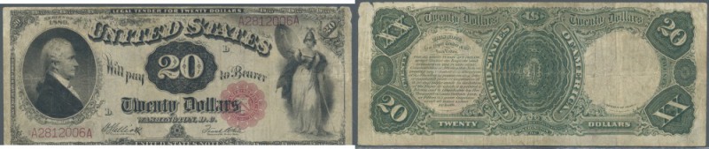 USA: 20 Dollars series of 1880, Signature Elliot & White, P.180b(2) in nice cond...