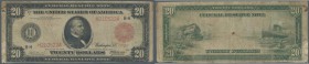 USA: 20 Dollars Federal Reserve note, series 1914 with Portrait of President Cleveland, with red seal and letter H - St. Louis Missouri at left in wel...
