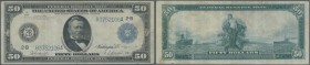 USA: 50 Dollars Federal Reserve note, series 1914 with portrai of President Grant, wit blue seal and letter 2-B New York at left, P.362bB in nice used...