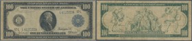 USA: 100 Dollars Federal Reserve note series 1914 with Portrait of Benjamin Franklin, blue seal and letter 12-L - San Francisco at left. Great origina...