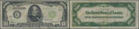 USA: 1000 Dollars Federal Reserve Note series 1934 with green seal and letter ”G” (Chicago-Illinois) at left, P.435. NIce ant attractive note with sma...