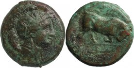 LUCANIA, THOURIOI, c. 350-325 BC. AE 24.
