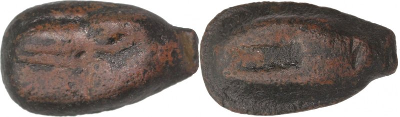 SICILY, AKRAGAS, c. 440-420. AE cast onkia (19mm, 4,62g, 12h). Eagle’s head left...