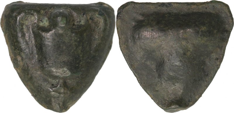 SICILY, SELINOS, c. 440-420 BC. AE cast onkia (15mm, 4,14g, 12h). Kantharos, one...