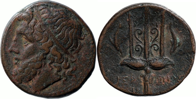 SICILY, SYRACUSE, Time of Hieron II, c. 275-215 BC. AE (21mm, 7,85g, 4h). Head o...