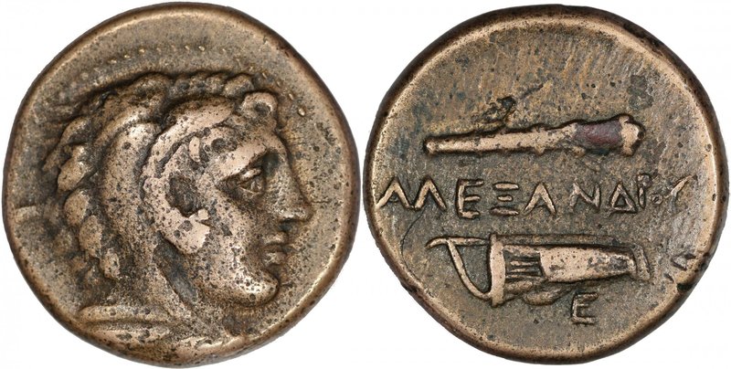 KINGS OF MACEDON, ALEXANDER III THE GREAT, c. 336-323 BC. AE (18mm, 6,53g). Head...