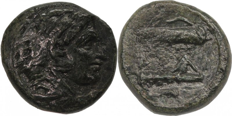 KINGS OF MACEDON, ALEXANDER III THE GREAT, c. 336-323 BC. AE (17mm, 5,61g, 3h). ...