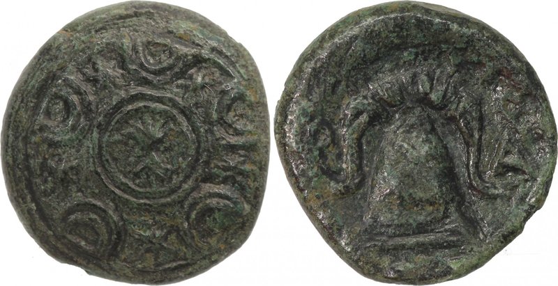 KINGS OF MACEDON, ALEXANDER IV, c. 323-310 BC. AE (16mm, 3,59g). Macedonian shie...