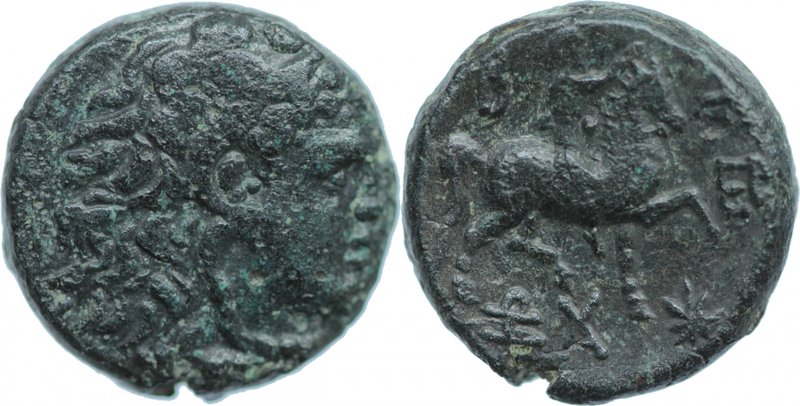 KINGS OF MACEDON, PERSEUS, c. 179-168 BC. AE (17mm, 7,38g, 12h), Pella or Amphip...