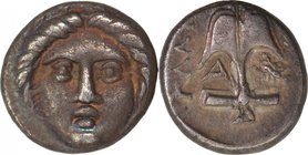 THRACE, APOLLONIA PONTICA, 350-300 BC. AR, diobol.