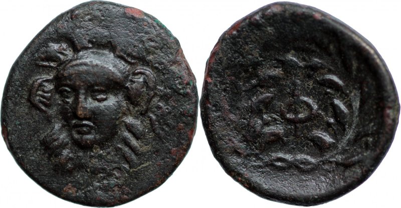 PHOKIS, FEDERAL COINAGE, c. end fourth / early third cent. BC. AE (16mm, 2,21g, ...