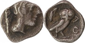 ATTICA, ATHENS, c. 454-404 BC. AR, Hemiobol.