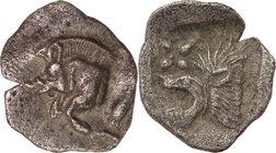 MYSIA, KYZIKOS, c. 525-475 BC. AR, Hemiobol