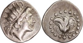 ISLANDS OFF CARIA, RHODES, c. 185-150 BC. AR, Diobol.