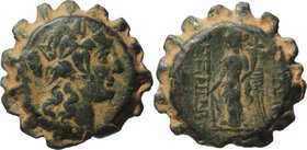 SELEUKID KINGS OF SYRIA, ALEXANDER II ZABINAS, 128-122 BC. AE serrate.