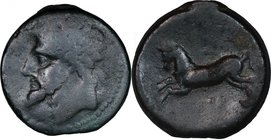 KINGS OF NUMIDIA, MASSINISSA OR MICIPSA, 203-148 BC or 148-118 BC. AE 26.