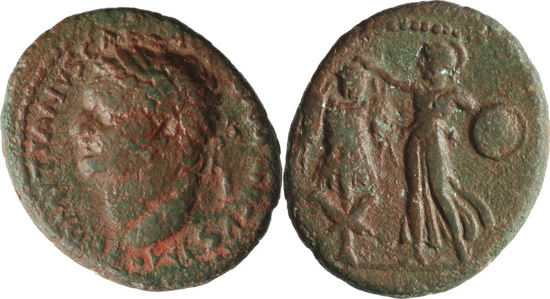 JUDAEA, JUDAEA CAPTA, Domitian, AD 81-96. AE (25mm, 10,24g, 1h), Caesarea Mariti...