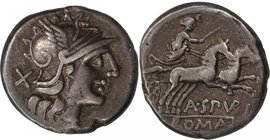 A. SPURILIUS, 139 BC. AR, denarius.