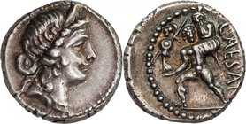 JULIUS CAESAR, 47-46 BC. AR, denarius.