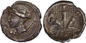 JULIUS CAESAR, 46-45 BC. AR, denarius.