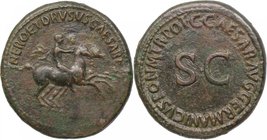 NERO AND DRUSUS Caesar (Caligula), AE, dupondius.