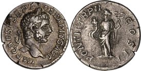 GETA, AD 209-211. AR, denarius.